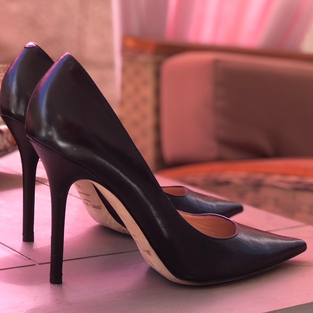 Jimmy Choo black leather heels